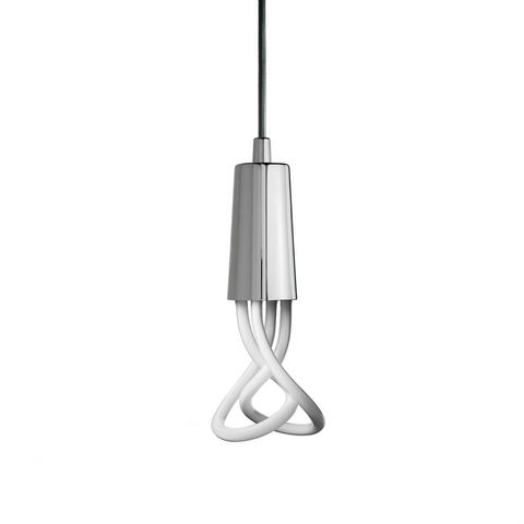 PLUMEN - Hanging lamp-PLUMEN-PLUMEN - Suspension Chrome et Ampoule Baby 001 | S
